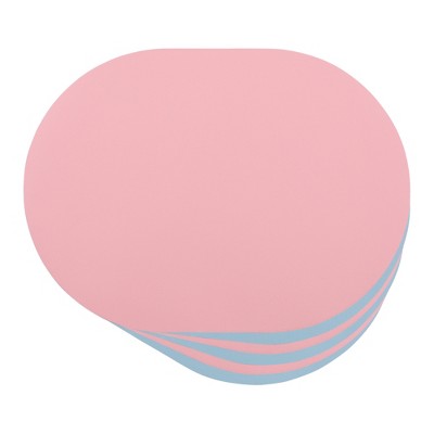 REGALWOVEN Leather Oval Wipeable Kitchen Placemats 6 Pcs