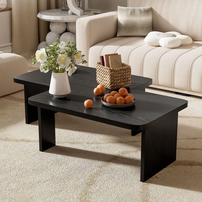 NicBex 41.7" Modern Coffee Table with Splicing Design, Rectangle Multifunctional Dining Table, Combination Coffee Tables for Living Room