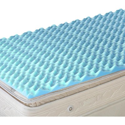 DMI 2-Inch Foam Mattress Topper, Egg Crate Foam Pad for Support, Air Circulation, Pressure Relief & Weight Distribution, Twin Size 33 x 72, Blue