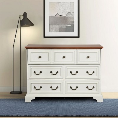 NicBex Farmhouse 7/5-Drawer Storage Cabinet,Chest of Drawers with Natural Texture,Classic Dresser for Bedroom,Hallway,Living Room Furniture