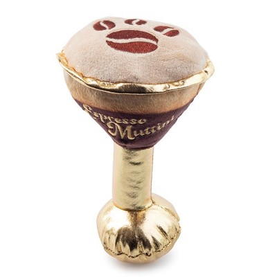 Haute Diggity Dog Espresso Muttini Plush Dog Toy with Squeaker