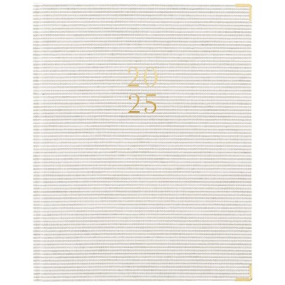 Sugar Paper Essentials 2025 Weekly/Monthly Planner 10.125"x8.125" Flax Stripe: Non-Toxic, Acid-Free, Adult Stationery