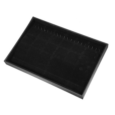 Unique Bargains Velvet Necklace Jewelry Tray Stackable Storage Tray Showcase for Necklace Pendants 1 Pc