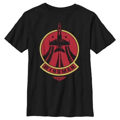 Boy's Top Gun: Maverick Distressed Wingman Patch T-Shirt