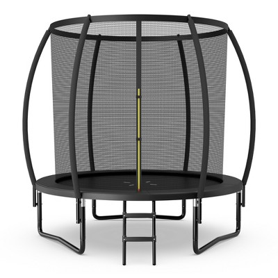 Costway 8FT Recreational Trampoline w/ Ladder Enclosure Net Safety Pad Outdoor