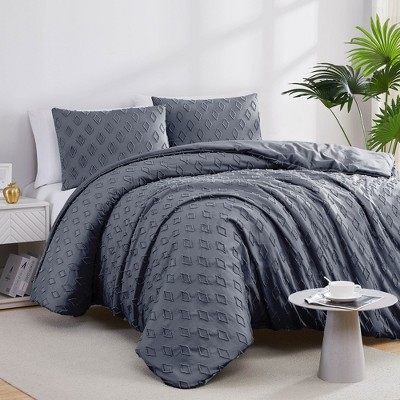 Southshore Fine Living Delta Clipped Jacquard ultra-soft Duvet Cover Set with shams