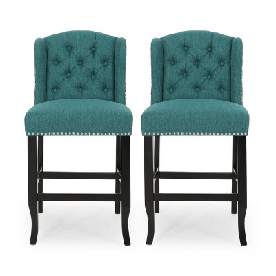 Set of 2 Foxcroft Wingback Counter Height Barstools - Christopher Knight Home