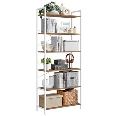 Extra Tall Bookshelf, Large Bookcase with Steel Frame, Deep Book Shelf