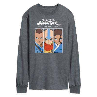 Men's - Avatar: The Last Airbender - Sokka Aang Katara Long Sleeve Graphic T-Shirt