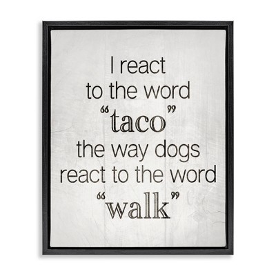 Stupell Industries Funny React To Taco, 25" x 31"