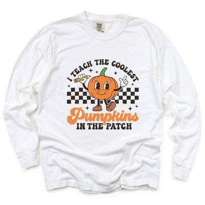 Simply Sage Market I Teach The Coolest Pumpkins In The Patch Garment Dyed Long Sleeve