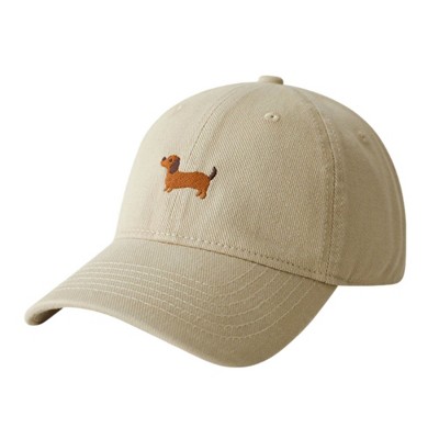 Anna-Kaci Women's Embroidered Sausage Dog Baseball Cap with Curved Brim and Adjustable Strap Casual Life