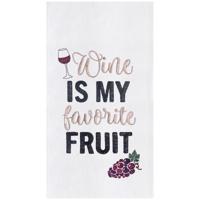 C&F Home Favorite Fruit Embroidered Cotton Flour Sack Kitchen Towel