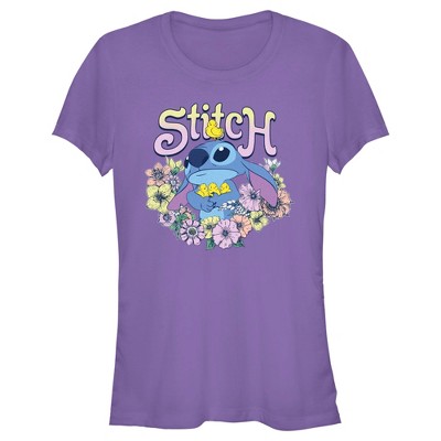 Juniors Womens Lilo & Stitch Springtime Stitch T-Shirt
