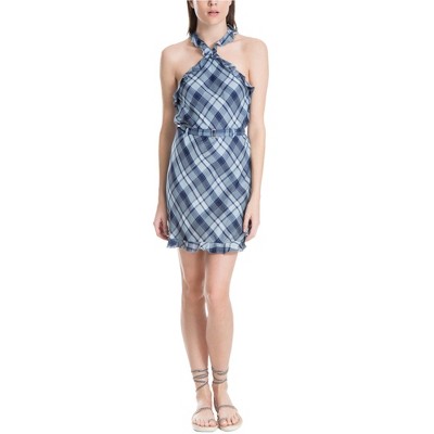Max Studio London Womens Ruffle Trim Shift Dress