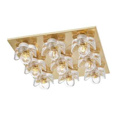 Mitzi Shea 9 - Light Flush Mount in  Aged Brass