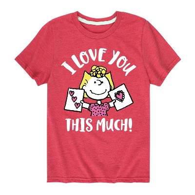 Boys' - Peanuts - I Love You This Much Short Sleeve Graphic T-Shirt