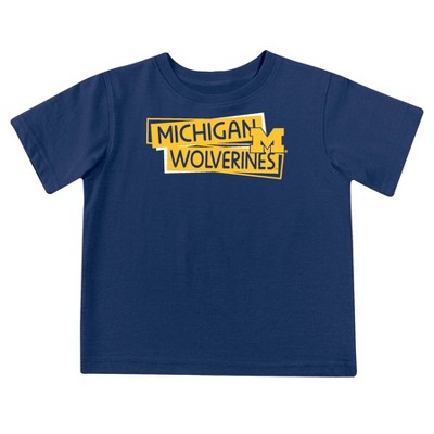 NCAA Michigan Wolverines Toddler Boys' 2pk Short Sleeve and Long Sleeve T-Shirts