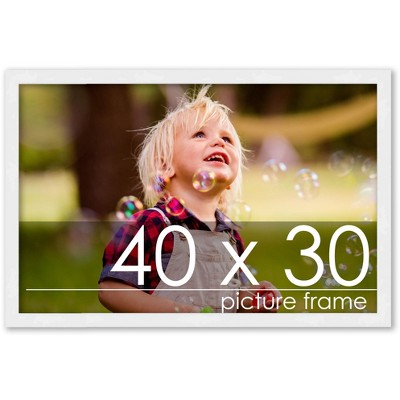 PosterPalooza | 40x30 Wood Frame with UV Acrylic, 6 Finishes: Black, White, Bronze, Silver, Wood, Mahogany