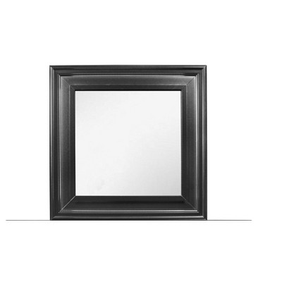 HomeRoots 38" Gray Square Wood Framed Accent Mirror