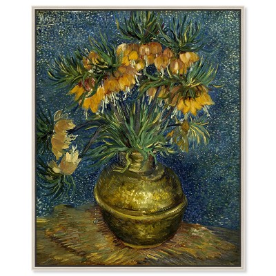 Art Remedy Vincent van Gogh - Imperial Fritillaries Van Gogh Classic Fields and Floral Wall Art Framed