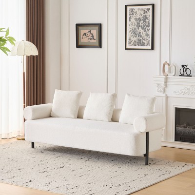NicBex Modern Oversized Sleeper Sofa Futon Couch with Plush Pillow,Comfortable 3-Seater  Sofa Couch for Living Room,Apartment
