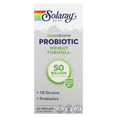 Solaray Mycrobiome Probiotic Weight Formula, 50 Billion, 30 VegCaps