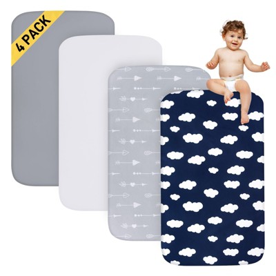 Biloban-Baby Bassinet Sheets 4 Pack Compatible with 33" x 20" Mika Micky, Baby Delight, Mattress, Ultra Soft & Skin Friendly