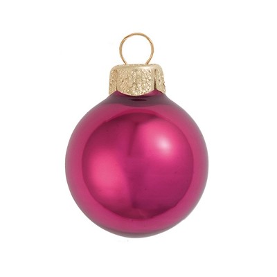 Northlight Pearl Finish Glass Christmas Ball Ornament - 7" (180mm) - Bordeaux