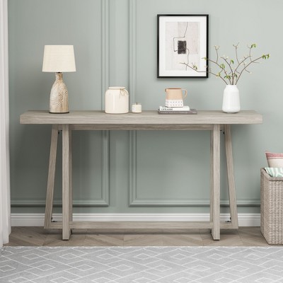 Kumasinova 59.84" Large Console Table with Metal Frame,Rust-Resistant Surface Entryway Table,Stylish Sofa Table for Living Room,Hallway,Patio