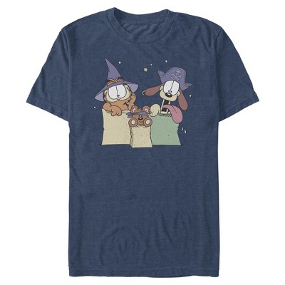 Mens Garfield Cat Dog and Teddy Bear Bag Surprise T Shirt