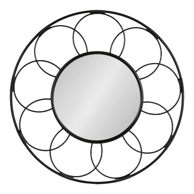 34"x34" Cori Round Rattan Mirror - Kate & Laurel All Things Decor