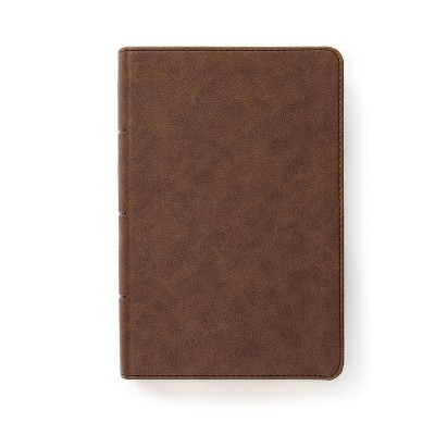 CSB Single-Column Compact Bible, Brown Leathertouch - by  Csb Bibles by Holman (Leather Bound)