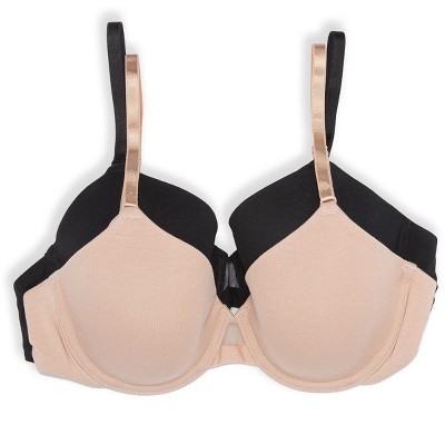 Felina | So Smooth Modal Everyday Demi T-Shirt Bra | Lightly Padded | 2-Pack