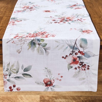 Split P First Snow Floral Table Runner 15" X 72"
