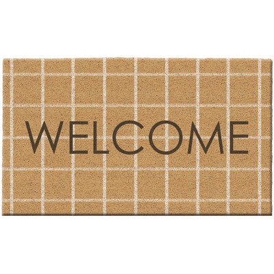Design Imports  Welcome Windowpane Doormat