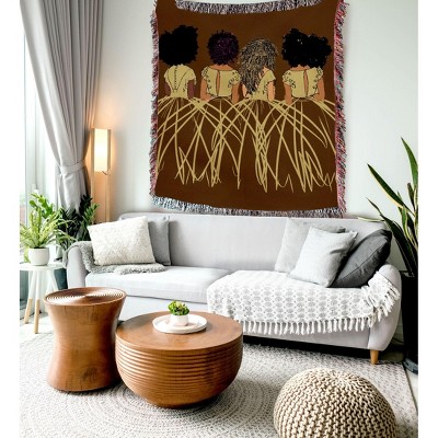 Pardon My Fro Woven Throw Blanket