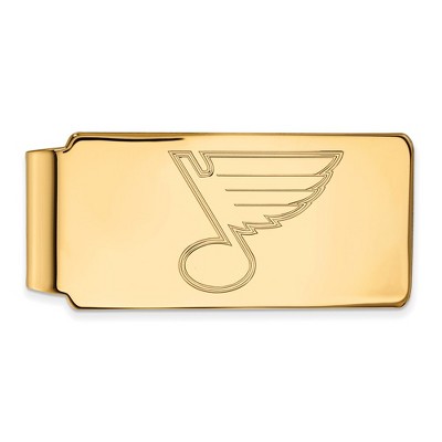 Black Bow Jewelry 14k Yellow Gold St. Louis Blues NHL Money Clip