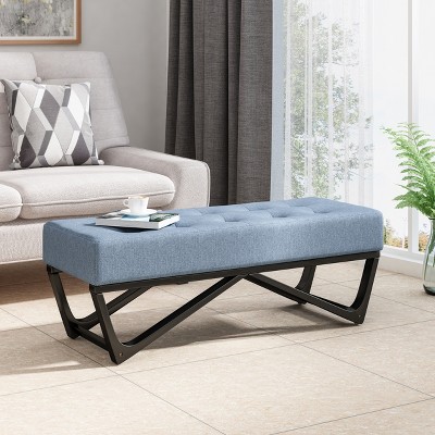 447"W Accent Ottoman Chair with Upholstered Tufted Top -Christopher Knight Home
