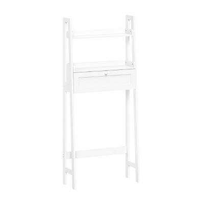 RiverRidge Amery Over the Toilet Bathroom Spacesaver Wall Medicine Storage Shelves with Drop Down Door White
