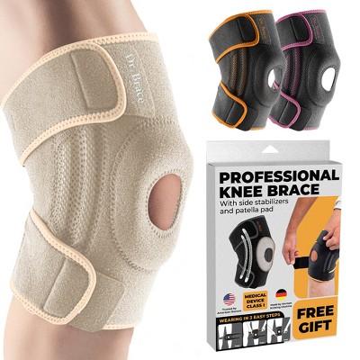 DR. BRACE ELITE Knee Brace with Side Stabilizers & Patella Gel Pads for Maximum Knee Pain Support and fast recovery for men and women
