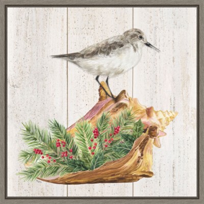 Amanti Art Christmas on the Coast III by Tara Reed Canvas Wall Art Print Framed 22 x 22-in.