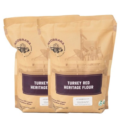 Niobrara Grain & Milling Non-GMO 5 lb Organic Turkey Red Flour - Pack of 2