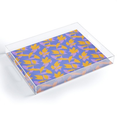 Marta Barragan Camarasa Botanical leaves simple LAV Acrylic Tray - Deny Designs