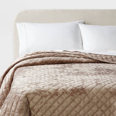 Luxe Diamond Stitch Velvet Quilt - Threshold™