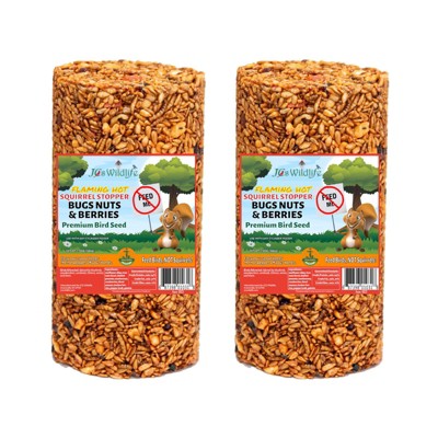 JCS Wildlife Squirrel Stopper Bugs Nuts & Berries Small Cylinder 1.5lbs