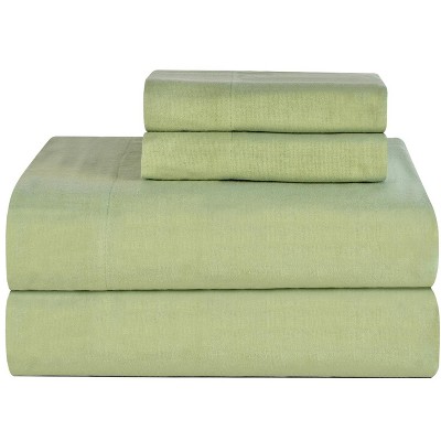 Pointehaven Ultra Soft 100% Cotton Solid Flannel Sheet Set