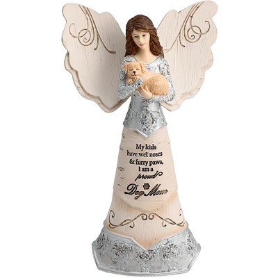 Pavilion Gift Company - Dog Mom - 6" Angel Holding Dog - Decorative Objects