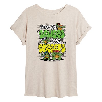 Women's - Teenage Mutant Ninja Turtles Mutant Mayhem - From The Sewers To The Streets Oversized Graphic T-Shirt