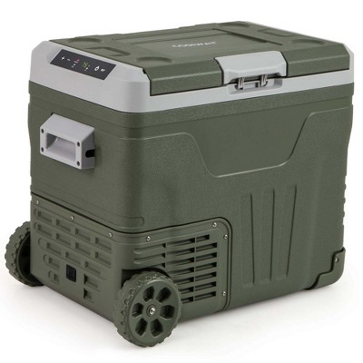 Costway 12 Volt Car Refrigerator 37/53 QT Portable Car Fridge with -4℉~68℉ Adjustable Range